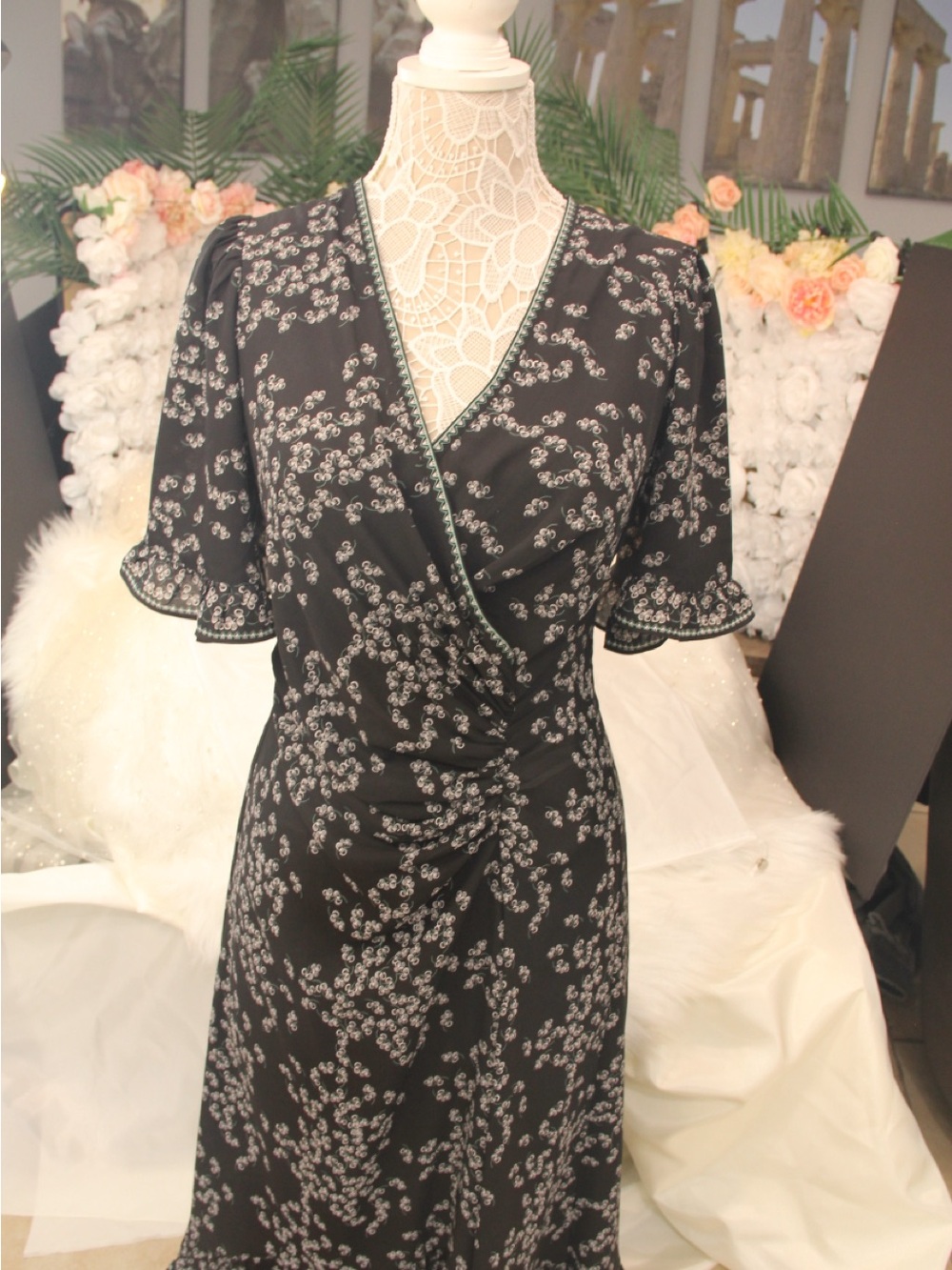 Max Studio Black and White Floral Dress - Picture 10 of 13